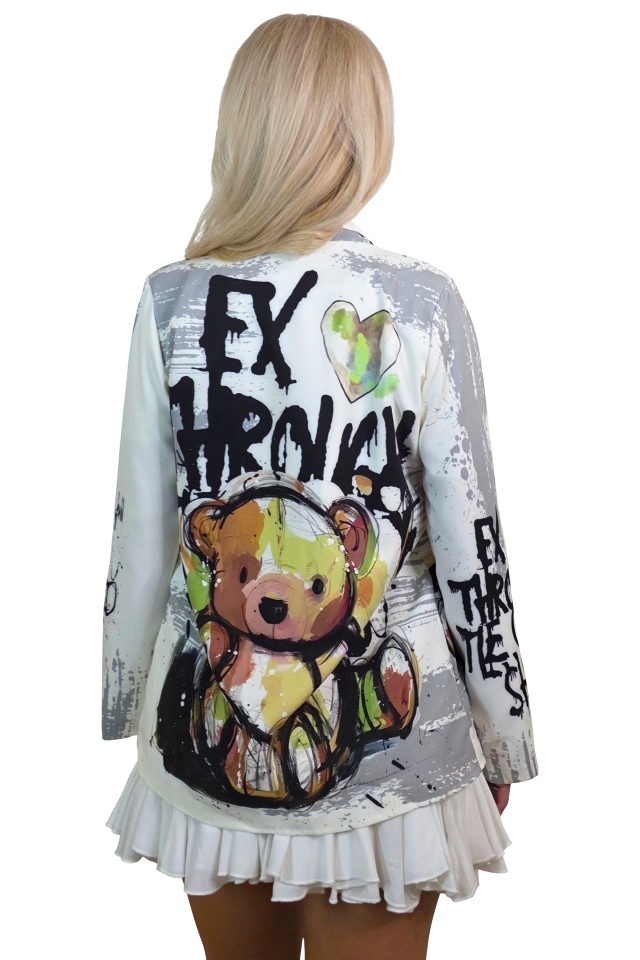 Sacou de zi GRAFFITI, cu imprimeu pop-art, Go To Shop, Marime S/M