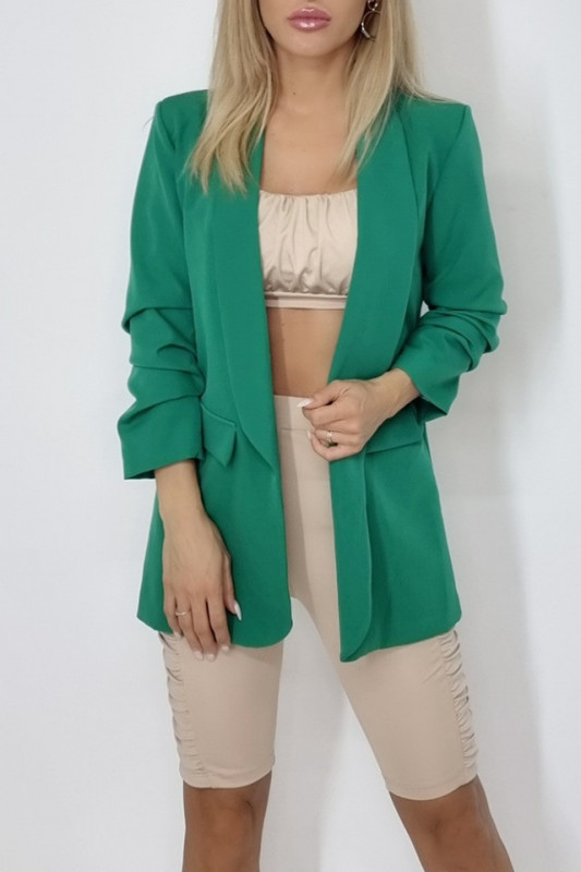 Sacou casual Nora, de lungime medie, Verde