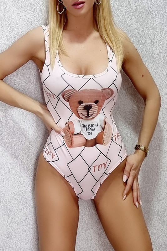 Body - costum de baie LYS Toy light pink, Marime universala S/M