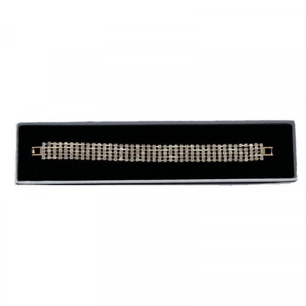 Bratara Stania eleganta, cu pietre semipretioase, in cutie, pentru femei, auriu, BS013