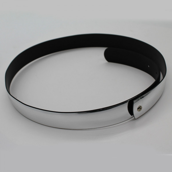 Curea dama Myra, cu efect de oglinda, latime 3 cm, Argintiu