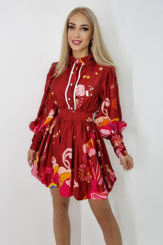 Rochie croi camasa Oana, tip gogosar, Fire