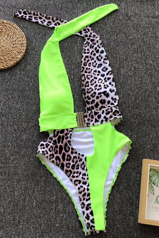 Costum de baie intreg Ariella leopard-galben-fata