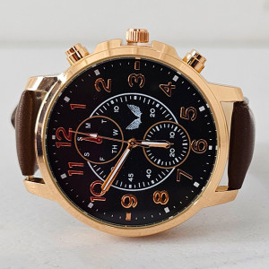 Ceas casual barbatesc Ulysses Epsilon, cu quartz si cadran din otel inoxidabil, in cutie eleganta, Maro 2