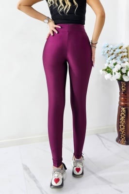 Colanti lycra Marvie cu talie inalta, Burgundy poze spate