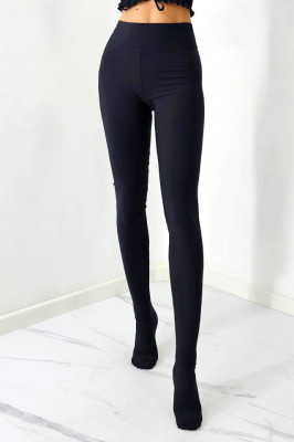 Colanti tip dresuri, Dense Feel, cu talpa si banda modelatoare, Negru