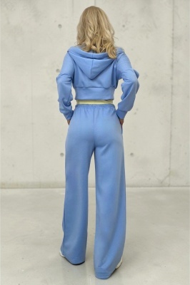 compleu baby blue dama trei piese albastru casual modern