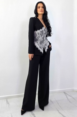 costum dama cu captuseala satinata