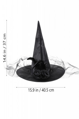 Costum de Halloween, palarie pentru adulti, negru2