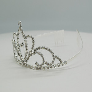Diadema de par Princess, cu pietre semipretioase, argintie