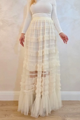 fusta tull stratificat stil bohemian