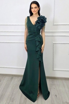 rochie verde smarald premium cu detalii atent realizate pentru un look impecabil