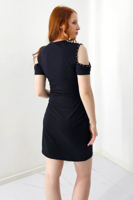 Rochie sport Karolyn, cu umerii cazuti si paiete, spate