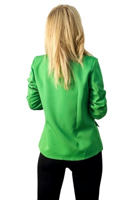 Sacou dama Zayre, cu butoni si buzunare decorative, Verde smarald, Marime S/M
