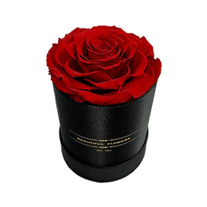 Trandafir Criogenat XXL in cutie neagra de satin 3