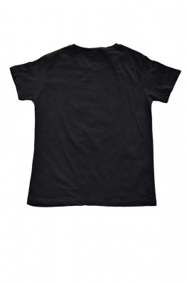 Tricou dama lung, cu imprimeu "traveling girl", Negru5