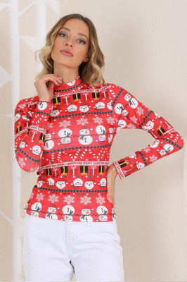 Bluza cu imprimeu de Craciun - Happy Holidays