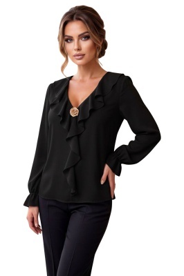 bluza dama vaporoasa negru marime universala