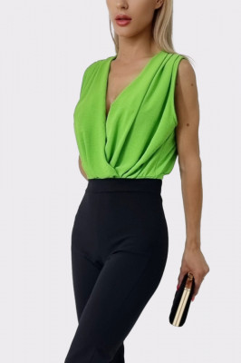 Body elegant Mirabela, cu decolteu amplu, Verde deschis1