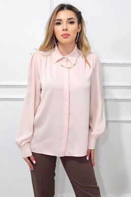 camasa eleganta cu aspect satinat roz