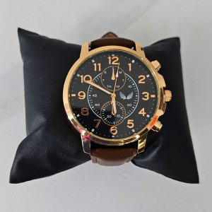 Ceas casual barbatesc Ulysses Epsilon, cu quartz si cadran din otel inoxidabil, in cutie eleganta, Maro 3