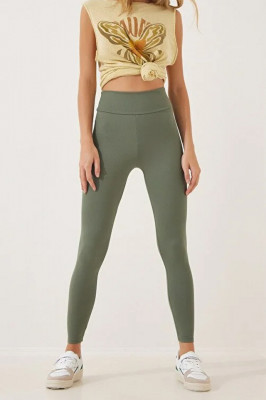 Colanti fitness Slim Vibes, aspect reiat, tetra si banda lata in talie cu efect modelator 3