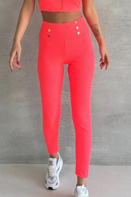 Compleu sport Walk, bluza scurta cu fermoar si pantaloni slim fit, Corai 3