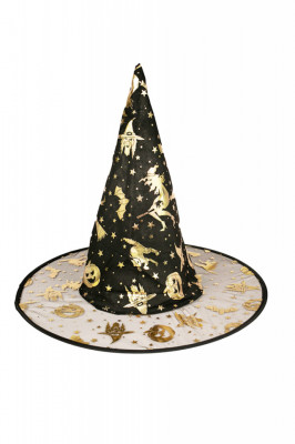 Costum de Halloween, palarie cu design pentru adulti, galben