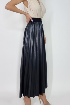 Fusta plisata eleganta Kandy, Negru  3