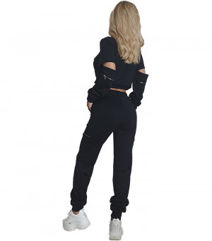 Pantaloni Odessa cu buzunare si fermoare laterale3