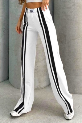 pantaloni albi de trening