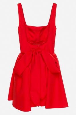 Rochie babydoll cu funda la spate rosu