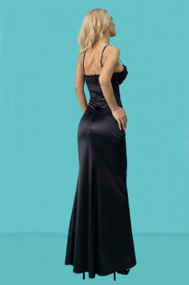 Rochie lunga cu corset, Astoria, negru