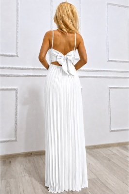 rochie de vara cu aspect de poveste, pliseuri si funda decorativa
