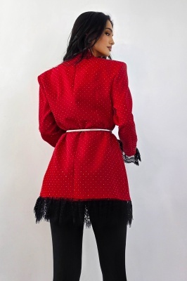 sacou luxury boutique cu detalii stralucitoare detaliu spate