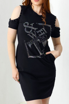Rochie sport Karolyn, cu umerii cazuti si paiete, detaliu