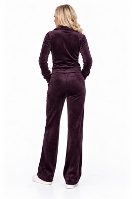 Trening velur Peyton, cu hanorac si pantaloni lejeri, MOV, detaliu spate