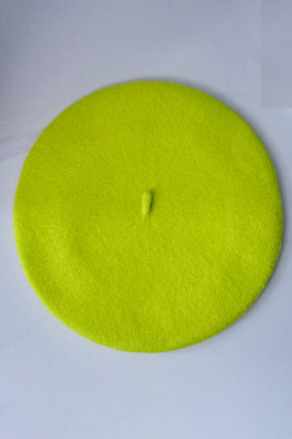 Basca dama French, de tip bereta, Verde lime 4