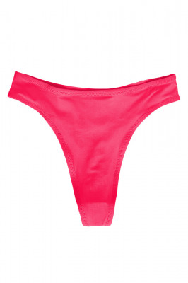 Bikini de baie dama, Luke, cu talie inalta si croi tanga, Corai
