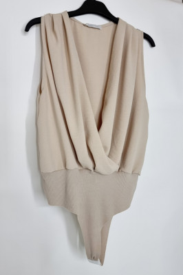 Body elegant Mirabela, cu decolteu amplu, Crem5