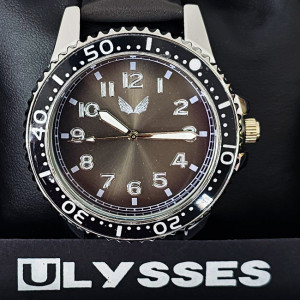 Ceas barbatesc Ulysses GAMMA, cu quartz si cadran din otel inoxidabil, in cutie eleganta, Argintiu 4