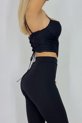 Corset Ruma, cu legare reglabila , Negru6