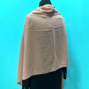 Esarfa tip sal Belladona, din material subtire, cu franjuri si emblema, Gri, 180x65 cm 6