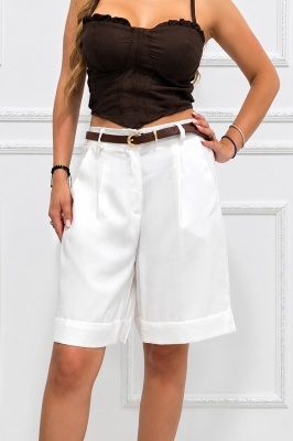 Pantaloni scurti eleganti PERYS cu buzunare laterale