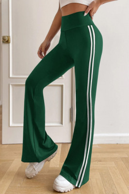 Pantaloni sport evazati Gimel, cu dungi laterale in contrast si banda lata modelatoare 4