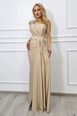 rochie premium auriu intens cu aplicatii discrete