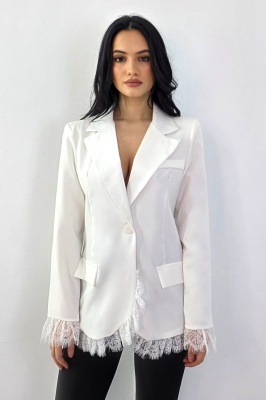 sacou elegant alb dama marime s/m