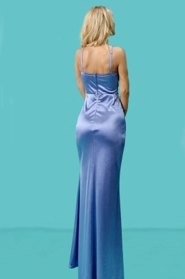 Rochie lunga cu corset, Astoria, albastru deschis set de 3 bucati din colectia domnisoare de onoare detaliu spate