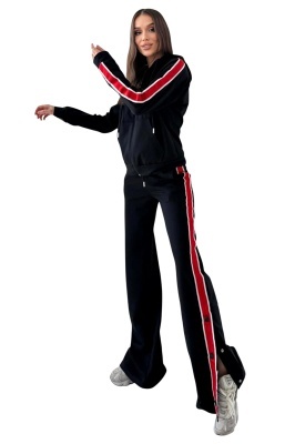 pantaloni negru sport dama croiala dreapta