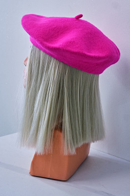 Basca dama French, de tip bereta, Fucsia 3
